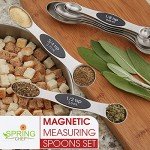 Magnetic Stainless Steel Measuring Spoons Set of 8