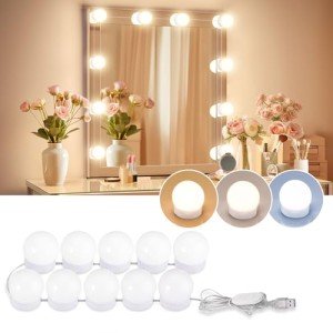 Hollywood Style LED Vanity Lights with Dimmable Bulbs