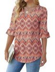 Chic 3/4 Sleeve Summer Blouse for Women