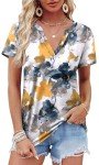 Plus Size Floral Summer Tops for Women