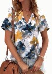 Plus Size Floral Summer Tops for Women