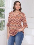 Chic 3/4 Sleeve Summer Blouse for Women