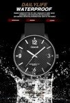 Men's Waterproof Minimalist Analog Watch - Black