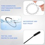 5-Pack Non-Slip Black Hair Bands for Everyone