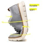 Men's Grey Casual Knit Dress Sneakers Under $10
