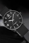 Men's Waterproof Minimalist Analog Watch - Black
