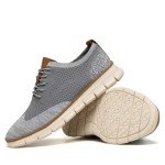 Men's Grey Casual Knit Dress Sneakers Under $10
