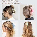 12 Pack Large Hair Claw Clips in 4 Colors