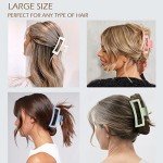 12 Pack Large Hair Claw Clips in 4 Colors