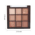 Neutral Brown Eyeshadow Palette - 9 Color Set