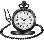 Vintage Quartz Pocket Watch with Chain - Unisex Gift