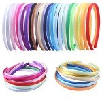 26 Colorful Satin Headbands Set for Girls