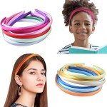 26 Colorful Satin Headbands Set for Girls