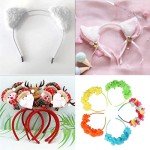 26 Colorful Satin Headbands Set for Girls