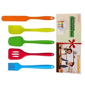 Colorful Silicone Spatula Set - 5 Mini Utensils