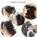 Cute Green Medium Hair Claw Clips - 4 Pack