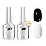 Black and White Gel Nail Polish Set - 16ml