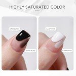 Black and White Gel Nail Polish Set - 16ml