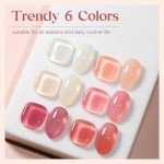 Vibrant Pink Jelly Gel Nail Polish Set