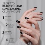 Black and White Gel Nail Polish Set - 16ml
