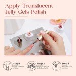 Vibrant Pink Jelly Gel Nail Polish Set