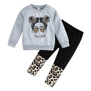 Toddler Girl Leopard Print Outfit Set (5-6T)