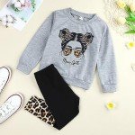 Toddler Girl Leopard Print Outfit Set (5-6T)