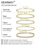 Gold Plated Stackable Bracelets Set for Women