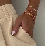 Gold Plated Stackable Bracelets Set for Women