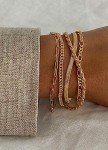 Gold Plated Stackable Bracelets Set for Women