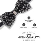 Stylish Rhinestone Bow Tie - Adjustable & Colorful