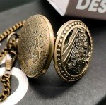Vintage Bronze Steam Train Men's Pocket Watch