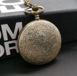 Vintage Bronze Steam Train Men's Pocket Watch