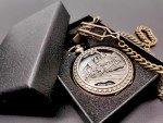 Vintage Bronze Steam Train Men's Pocket Watch