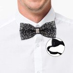 Stylish Rhinestone Bow Tie - Adjustable & Colorful