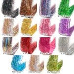 Rainbow Hair Tinsel Clip-Ins - 12 Pieces