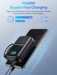 16000mAh Portable Charger with Built-in Cables
