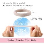 120 Pcs No Damage Hair Ties - Neutral Colors