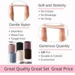120 Pcs No Damage Hair Ties - Neutral Colors