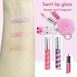 Assorted Lip Gloss Keychain Set for Kids