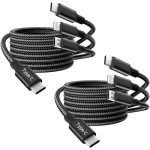 2-Pack 3-in-1 Braided USB Charging Cable