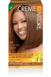 Light Golden Brown Hair Color with Shea Butter