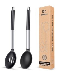 Set of 2 Heat-Resistant Silicone Spoons