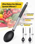 Set of 2 Heat-Resistant Silicone Spoons