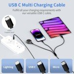 2-Pack 3-in-1 Braided USB Charging Cable