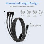 2-Pack 3-in-1 Braided USB Charging Cable