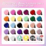 30pcs Gel Nail Polish Set - All Colors Included