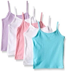 Hanes Girls' Toddler 5-Pack Cotton Camis 4-5T