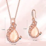 Peacock Jewelry Set: Necklace & Earrings Under $10