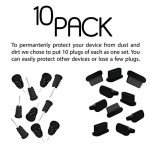 10-Pack Silicone Dust Plugs for Devices